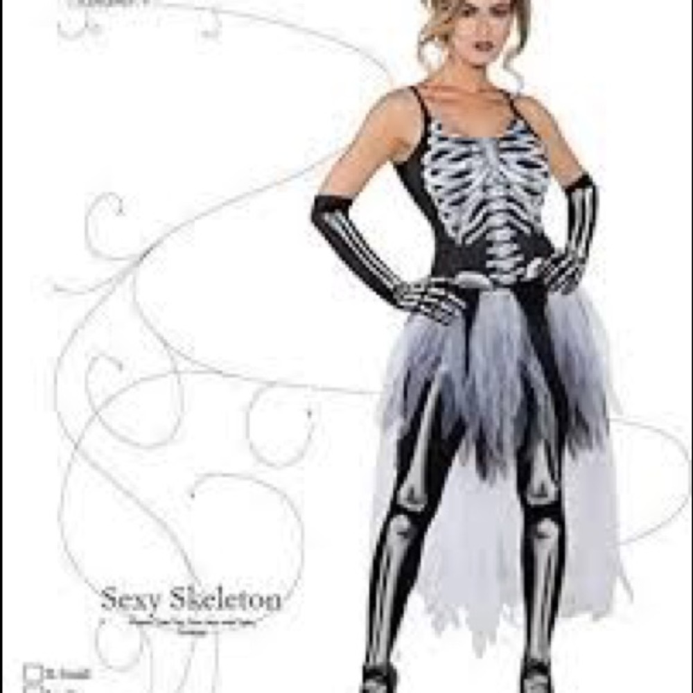 Sexy skeleton costume